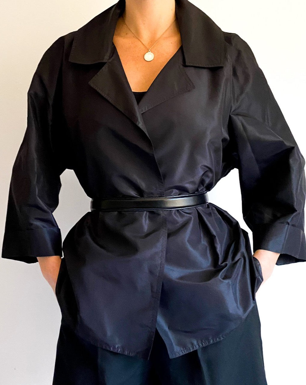 Vintage Zoran Black Silk Jacket