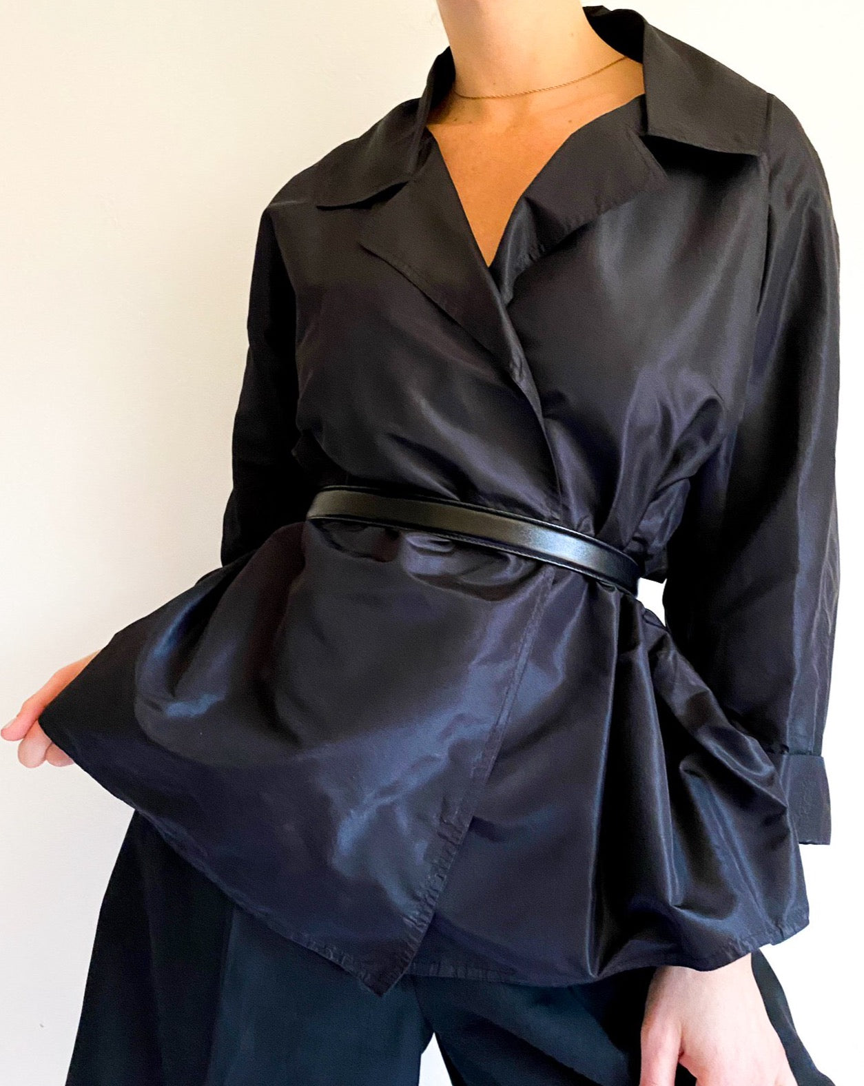 Vintage Zoran Black Silk Jacket